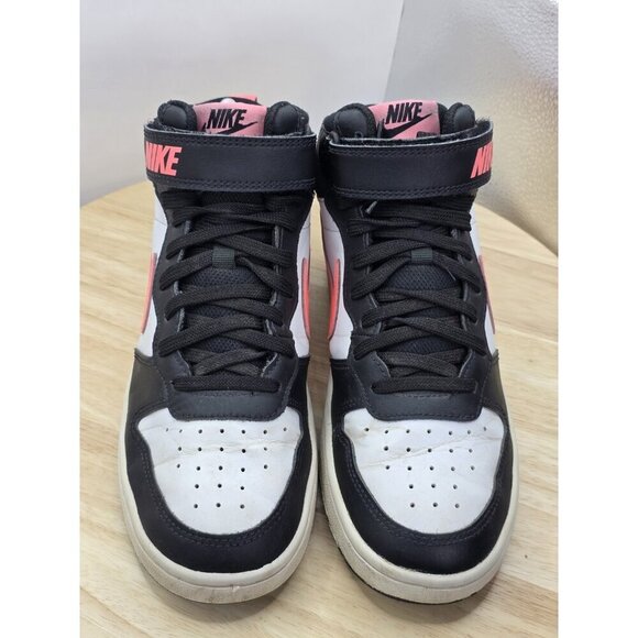 Nike Court Borough Mid 2 White Black Pink  Womens 7 CD7782-005S Sneakers GS 5.5Y - Picture 4 of 8